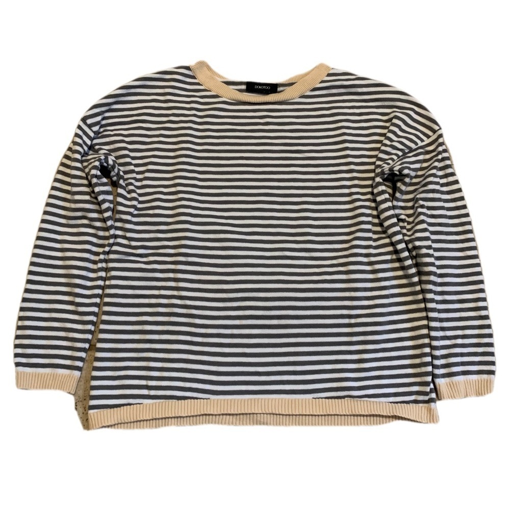 💜 DOKOTOO Striped Cotton Sweater - Size S